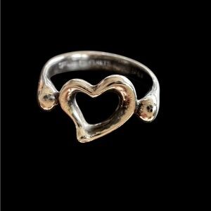 Tiffany&co. Silver 925 Peretti Open Heart Ring